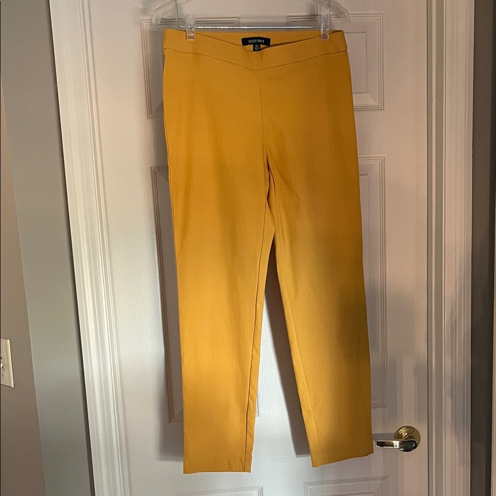 Ellen Tracy Mustard Yellow Trousers